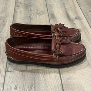 Cole Haan Country Men’s Loafers 9.5M Brown Leather Tassel Slip-On Shoes Brazil